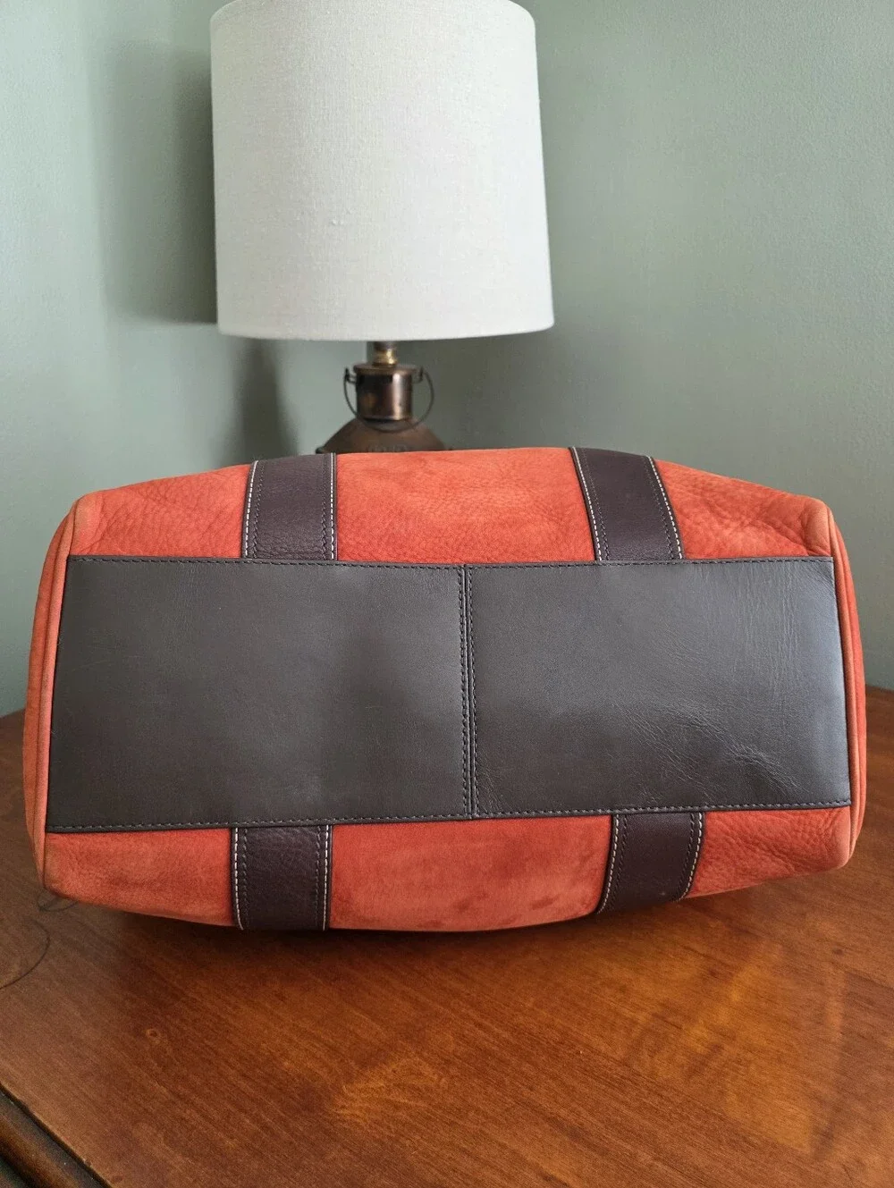 Coach Leatherware 5728 Vintage Orange Nubuck Leather Work Travel Tote Bag 2004